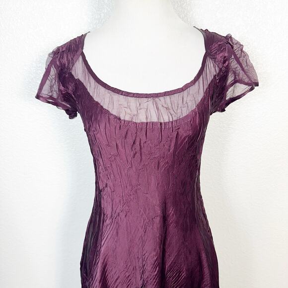 Komarov Women’s Whimsigoth Feminine Romantic Cap Sleeve Crinkle A-Line Dress M - Picture 2 of 12